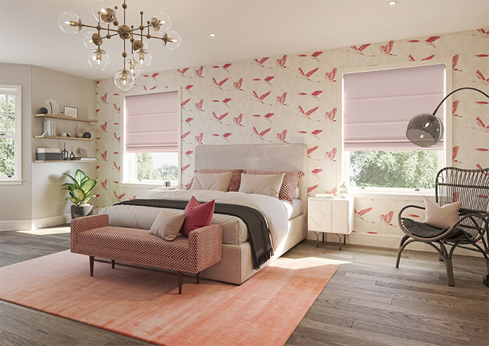 Menton, Dusted Pink - Roman Blind - Image 6